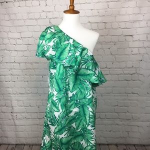 Gianni Bini Palm One Shoulder Dress